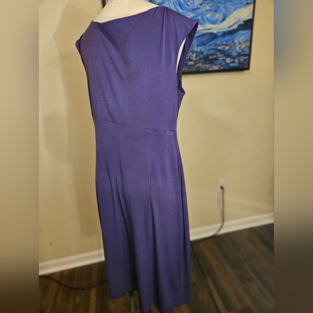 Dressbarn Long Purple Dress Size 16 - Picture 4 of 5